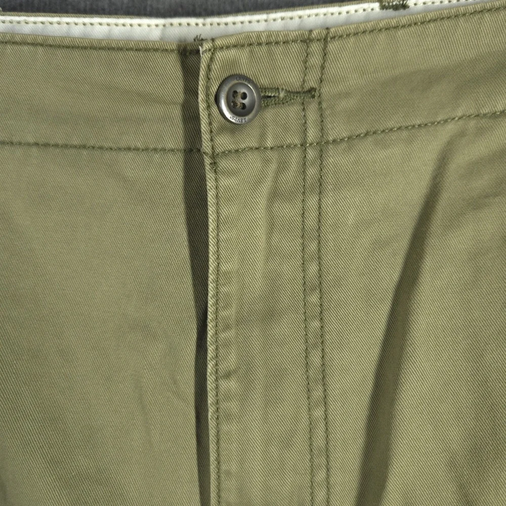 Levi Mens Cargo Shorts W38 Olive Green Military Utility‎ Relaxed Fit Gorpcore